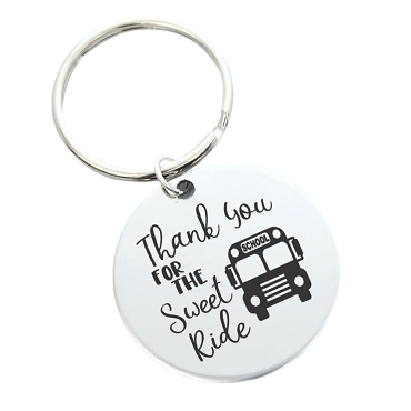 Thank You for the Sweet Ride Bus Driver Personalized Key Chain
